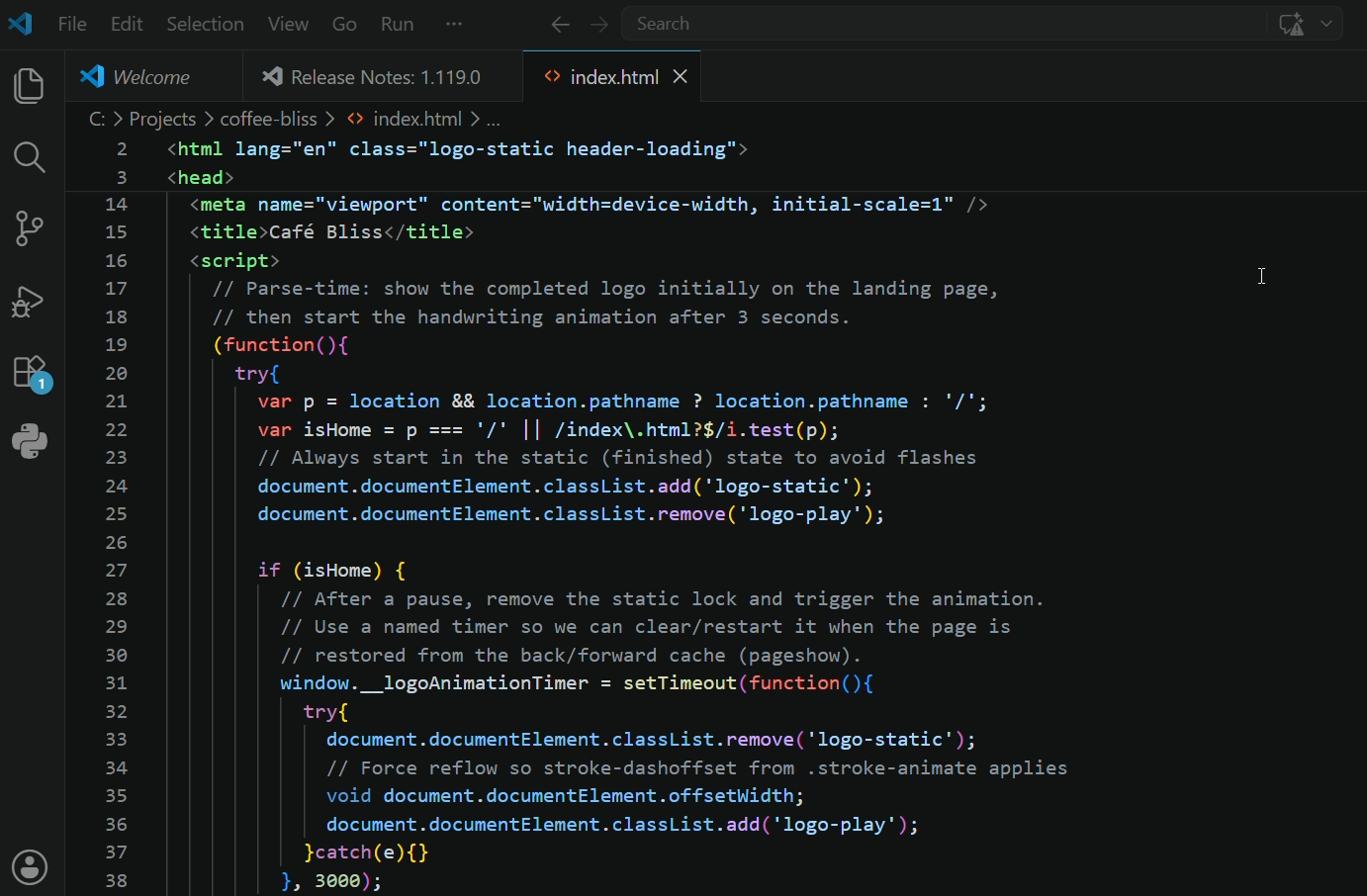 Code editor showing secure, maintainable software implementation
